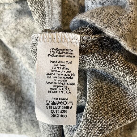 Fashion Nova Women Dress S Heather Grey Sweater Dress Ruffle Long Sleeve - Picture 3 of 10